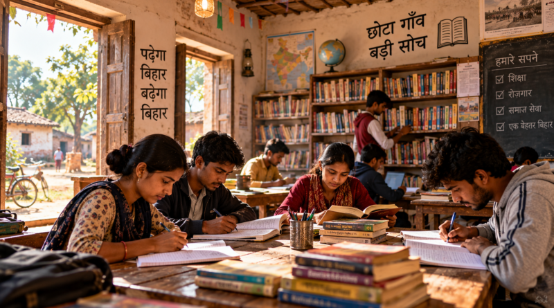 गाँव की लाइब्रेरी, बड़े सपने: किताबों के बीच अपना भविष्य तलाशते बिहार के युवा